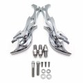 Httmt Mt252-002 Ttt003- Chrome Hurricane Style Billet Running Mirror Compatible With H-d Hd Dyna Wide Glide V-rod Flame Shaft