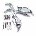 Httmt Mt252-002 Ttt003- Chrome Hurricane Style Billet Running Mirror Compatible With H-d Hd Dyna Wide Glide V-rod Flame Shaft