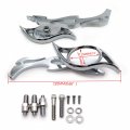 Httmt Mt252-002 Ttt003- Chrome Hurricane Style Billet Running Mirror Compatible With H-d Hd Dyna Wide Glide V-rod Flame Shaft