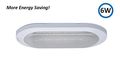 Facon Dimmable Eco-led Large Pancake Light With Switch 6w 470lumens Frosted Lens Pack Of 1 White 