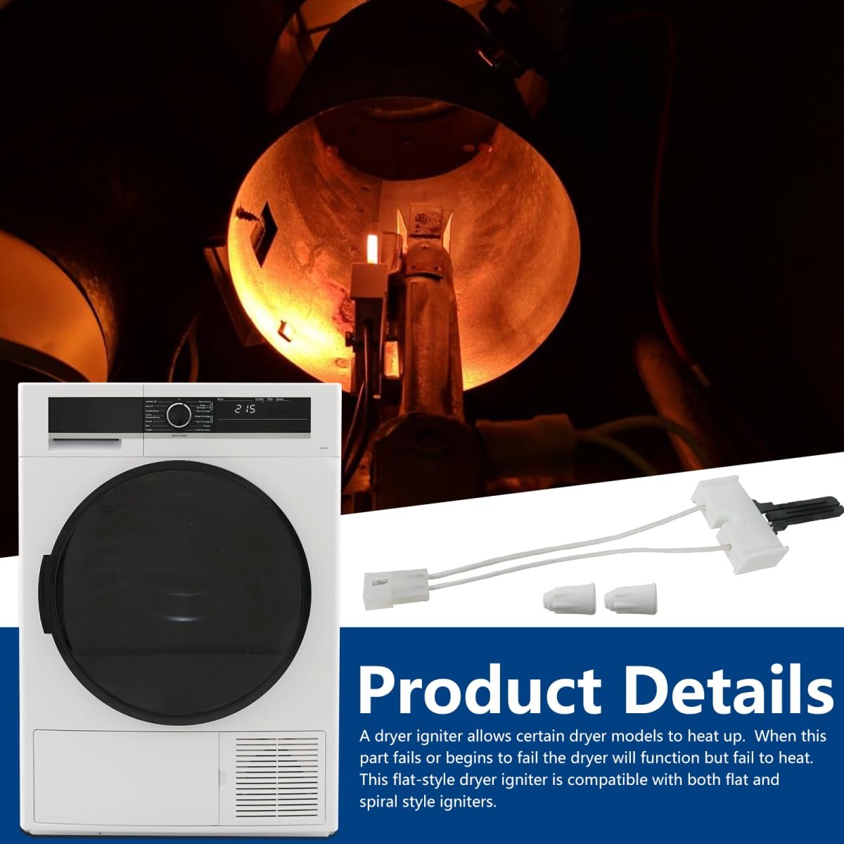 Universal Dryer Igniter We4x750 Replace 41311 41-590 4391996vp De363 K35-166 K35-455 Pnap3094138