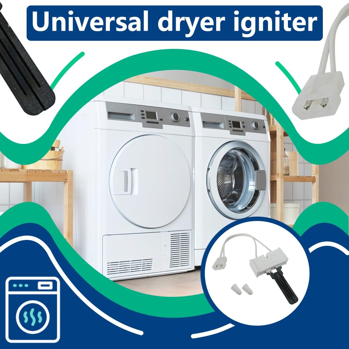 Universal Dryer Igniter We4x750 Replace 41311 41-590 4391996vp De363 K35-166 K35-455 Pnap3094138