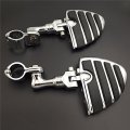 Xkh Group Motorcycle Chrome Short Peg Mounting Kit With U Shape Foot Footrest For Bike 1-1 2 Inch 1 5 Front Engine Guard Frame