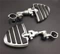 Xkh Group Motorcycle Chrome Short Peg Mounting Kit With U Shape Foot Footrest For Bike 1-1 2 Inch 1 5 Front Engine Guard Frame