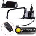Ocpty Black Driver Side And Passenger View Mirror Smooth With Power Adjustment Manual Fold Non-heated Compatible For 1988-1999