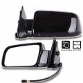 Ocpty Black Driver Side And Passenger View Mirror Smooth With Power Adjustment Manual Fold Non-heated Compatible For 1988-1999