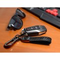 Chevrolet Corvette C8 Stingray Real Black Carbon Fiber Strap Gunmetal Hook Key Chain Keychain Official Licensed