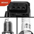 A-premium Ignition Coils And Spark Plugs Kits Compatible With Nissan Pathfinder 2001 Infiniti Qx4 3 5l 6-pc Set
