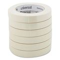 Universal 51334 General Purpose Masking Tape Beige Crepe Paper With Natural Rubber Adhesive 18mm X 54 8m 3 In Core 6 Pack 