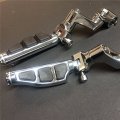 Smt-front Rider 1 Stiletto 4475 Foot Peg Clamps Compatible With Shadow Ace Magna Valkyrie Chrome Body Black Rubber New