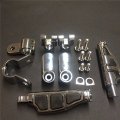 Smt-front Rider 1 Stiletto 4475 Foot Peg Clamps Compatible With Shadow Ace Magna Valkyrie Chrome Body Black Rubber New
