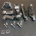 Smt-front Rider 1 Stiletto 4475 Foot Peg Clamps Compatible With Shadow Ace Magna Valkyrie Chrome Body Black Rubber New