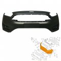 Waltyotur Front Bumper Cover Replacement For Ford Focus 2015-2018 W O Parking Assistance With Tow Hook Hole 191275298770