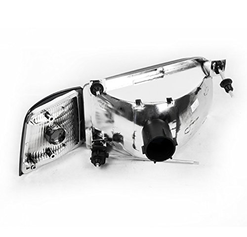 Amber Smoke Lens Headlights W Bumper Corner Lights For 92-96 Ford Bronco F-150 F-250