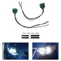 2024 New 2pcs 68064997aa Headlight Connector Wiring Harness Drl Parking Light H13 9008 Compatible With Dodge Chrysler Jeep