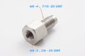 Autobahn88 Stainless Steel An Female To Male Fitting For Hydraulic Hand Brake An3 An4 Silver