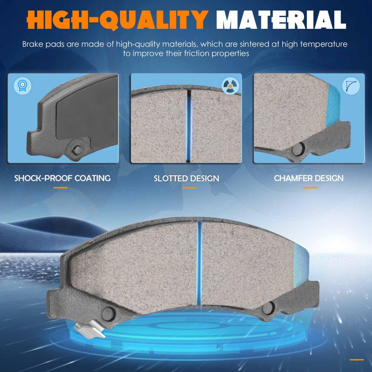 Front Ceramic Brake Pads For Chevy Impala 2006 2013 Limited 2014 2016 Buick Allure Lacrosse Lucerne And Cadillac Dts 2011 Monte