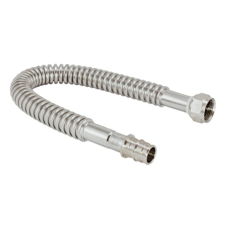Corrugated Stainless Steel Water Heater Connector 3 4 In Fip X Expansion Pex Connection 18 Length 438318 Silver