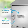 Serenelife Modern Large Capacity Mailbox Lockable Wall Mount Mail Box Made From Galvanized Metal To Protect The Elements Theft