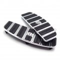 Httmt Mt216-068- Motorcycle Chrome New Skull Zombie Rider Footboard Insert Kit- Traditional D Shape Compatible With Touring