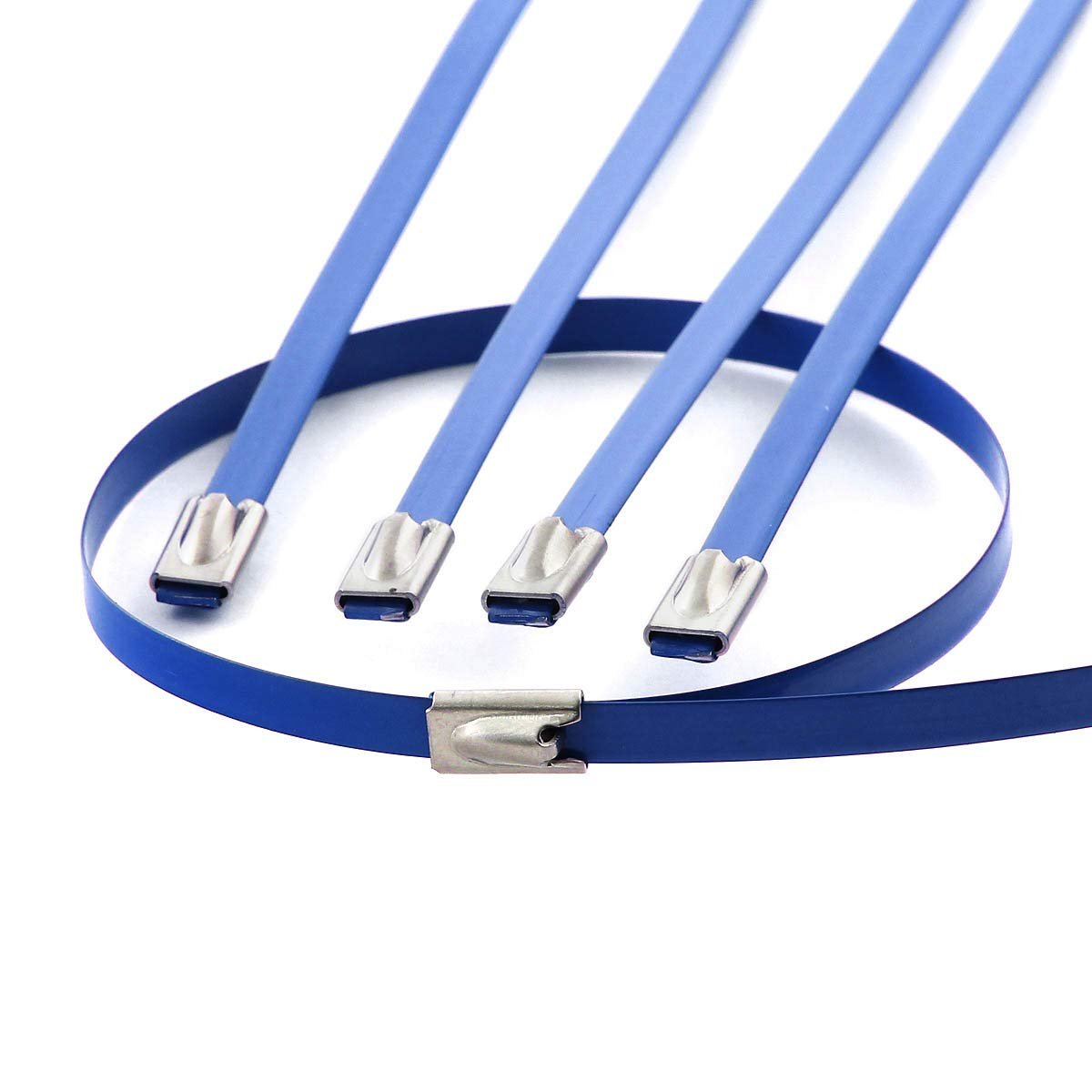 Auto Dynasty 10m Exhaust Heat Wrap 12 Inches Long 5mm Width Blue Zip Tie