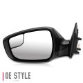 Hy1320216 Factory Style Driver Left Side Mirror Manual Folding Power Adjust Heated Glass Turn Signal Blind Spot Compatible With