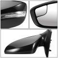 Hy1320216 Factory Style Driver Left Side Mirror Manual Folding Power Adjust Heated Glass Turn Signal Blind Spot Compatible With