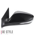 Hy1320216 Factory Style Driver Left Side Mirror Manual Folding Power Adjust Heated Glass Turn Signal Blind Spot Compatible With