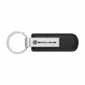 Ipick Image For Buick Enclave Silver Metal Plate Black Pu Leather Strap Key Chain Keychain Official Licensed
