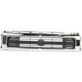 Toyota Pickup Grille 3440 For 4wd Chrome Shell With Painted Black Insert 