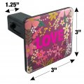 Love And Pretty Flowers Tow Trailer Hitch Cover Plug Insert