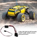 Grabote 4-way Led Light Controller Switch Cable For 1 10 Trx-4 Scx10 Rc Crawler