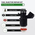 4 Pack Fj338 Fuel Injector Service Repair Kits For 2001 Honda Civic Lx Coupe 2-door 1 7l 1668cc L4 Gas Sohc Naturally Aspirated