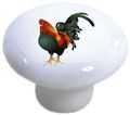 Carolina Hardware And Decor 1941-2 Green Rooster Ceramic Cabinet Drawer Knob 