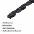 Uxcell 6542 High Speed Steel Straight Shank Twist Jobber Drill Bit Fully Ground Black Oxide Bits 6 3mm Diameter 100mm Total
