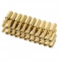 50pcs M3 13 6mm Female Male Thread Brass Hex Standoff Spacer Screws Pcb Pillar 