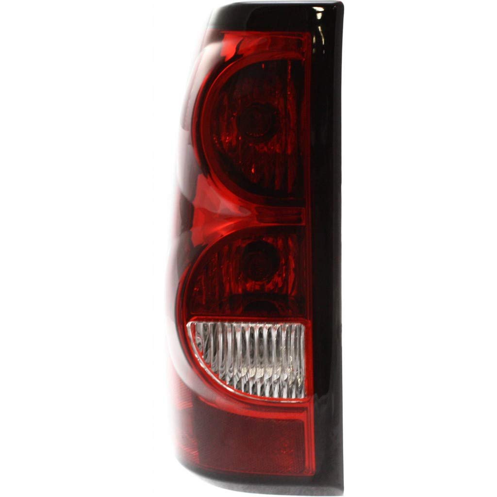 Tail Light Assembly For Chevy Silverado 1500 2500 3500 Single Rear Wheel Fits 2004 2005 2006 2007 Dark Trim Driver Side