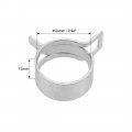 Uxcell Spring Band Type Clamp 24mm Inner Dia Fit 25 5-27 5mm Od Hose Fuel Line Silicone Tube Clips Silver Manganese Steel 5pcs