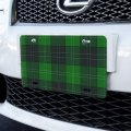 Plaid Green Gray Grey Pattern Novelty Metal Vanity Tag License Plate