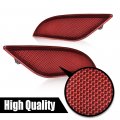 G-plus Rear Bumper Reflector Set Driver And Passenger Side Compatible With Chevy Malibu Hybrid 2016-2019 Fit L 2016-2021 Ls Lt