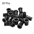 Uxcell M10 Rivet Nuts Thread Half Hexagonal Carbon Steel Zinc-plated Flat Head Threaded Insert Nut Black 20pcs