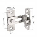 Uxcell Flip Door Latch 201 Stainless Steel 50x43x31mm 90 Degree Gate Bar Hasp Slide Lock Silver Tone