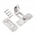 Uxcell Flip Door Latch 201 Stainless Steel 50x43x31mm 90 Degree Gate Bar Hasp Slide Lock Silver Tone