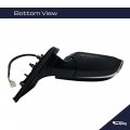 Spieg To1321354 Passenger Side Mirror Replacement For Toyota Prius 2016-2020 Power Heated Glossy Black Cover Textured Base 5pin