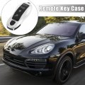 X Autohaux Electroplated Silver Tone Car Remote Key Cover Fob Plastic Case Shell Set For Porsche Cayenne Panamera Macan