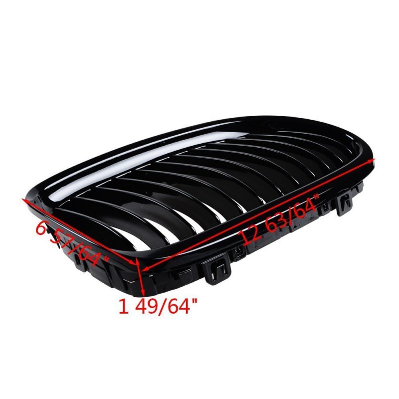 Jem Jules Front Center Kidney Grille Grill For Bmw E90 E91 Lci 325i 328i 335i 4d 2009-2011 Gloss Black