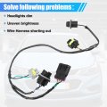 X Autohaux 2pcs 15930264 Headlight Wiring Harness Headlamp Socket Connector Wire For Chevrolet Malibu 2008 2009 2020 2021 2012