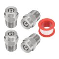 4pcs Pressure Washer Tip 1 4 Male Npt Threaded Spray Nozzles Stainless Steel For Water Gun Broom And Undercarriage Cleaner5 