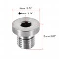 Uxcell Stainless Steel Inner Hex Head M12x1 5 Pipe Fitting Plug With Seal Ring For Terminate Ends