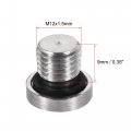 Uxcell Stainless Steel Inner Hex Head M12x1 5 Pipe Fitting Plug With Seal Ring For Terminate Ends